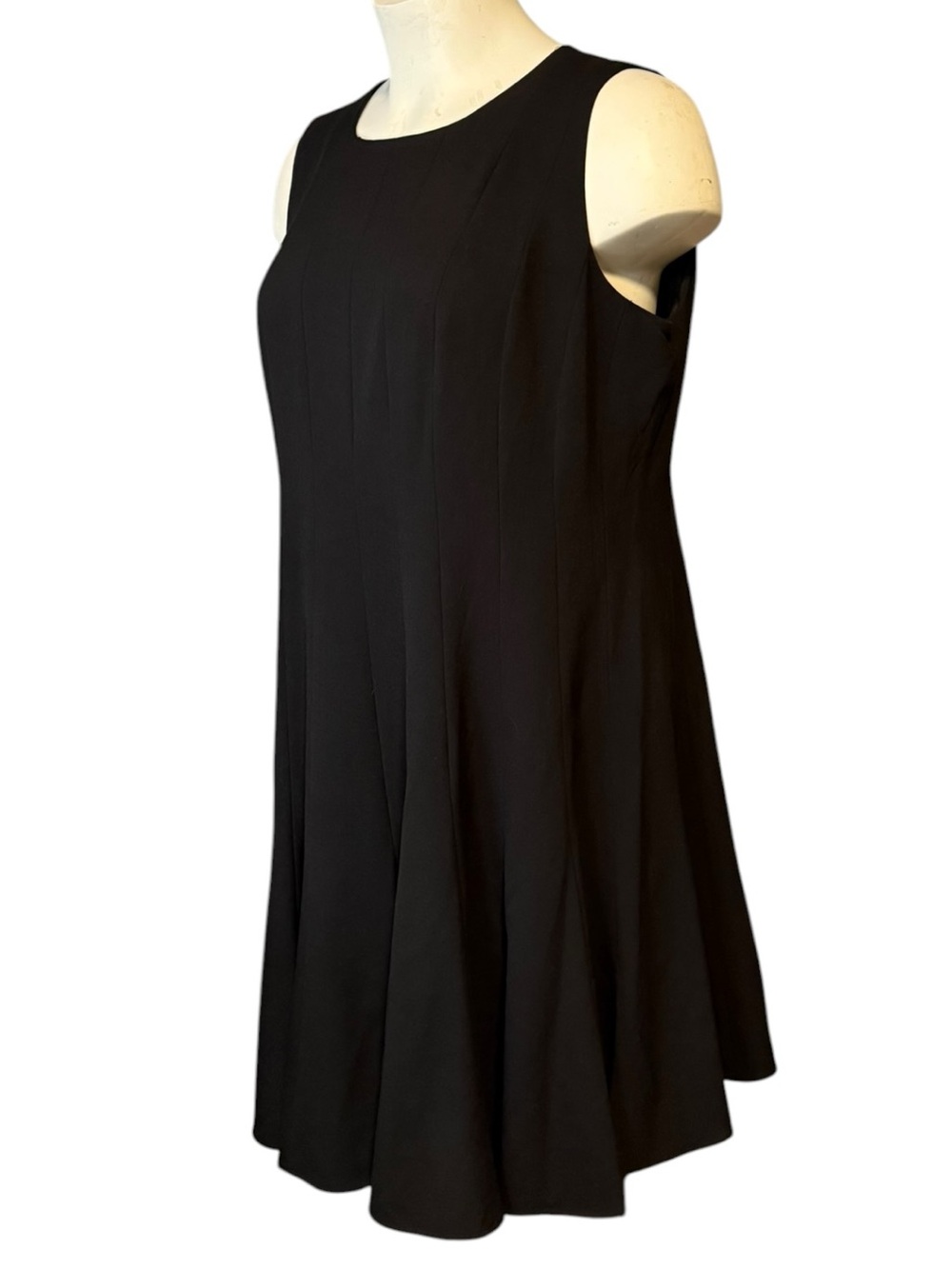 Calvin Klein Black Sleeveless Fit-and-Flare Midi Dress - Picture 4 of 10